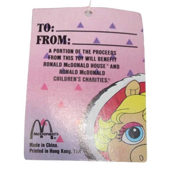 Vintage McDonald's Jim Henson 1987 Baby Miss Piggy Plush Stuffed Animal 9" - Picture 4 of 5